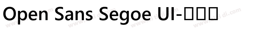 Open Sans Segoe UI字体转换